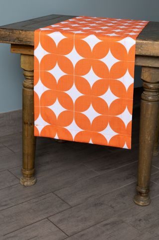 Specialty Orange Halas table runner